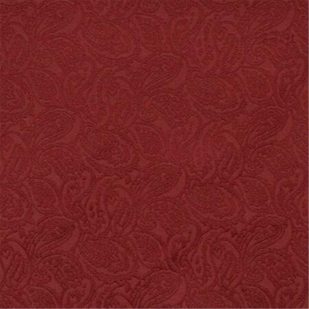 DESIGNER FABRICS 54 in. Wide Red- Paisley Jacquard Woven Upholstery Grade Fabric E579